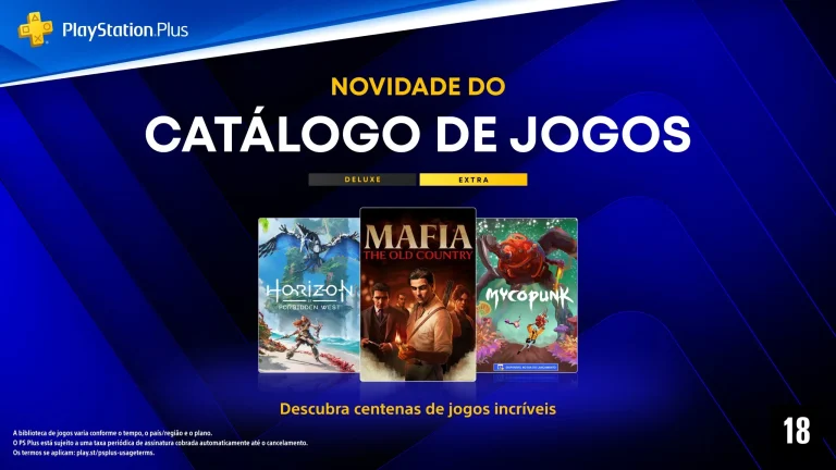 Jogos do Catálogo do PlayStation Plus em Outubro: Mafia: The Old Country, Horizon Forbidden West e Mais Edições Exclusivas