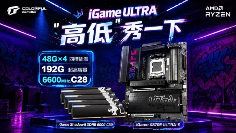 Colorful apresenta kit DDR5 de 192 GB a impressionantes 6600 MT/s e latência CL28