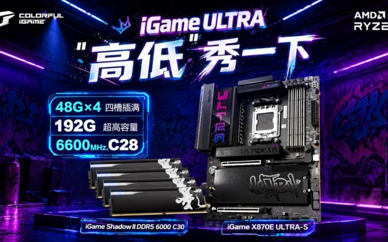 Colorful apresenta kit DDR5 de 192 GB a impressionantes 6600 MT/s e latência CL28