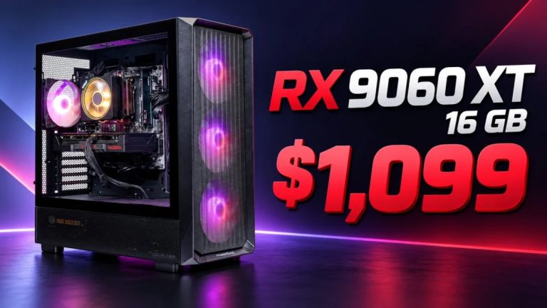 PowerSpec G538: PC com Ryzen 5 7500X3D e RX 9060 XT de 16 GB por $1.099 em promoção