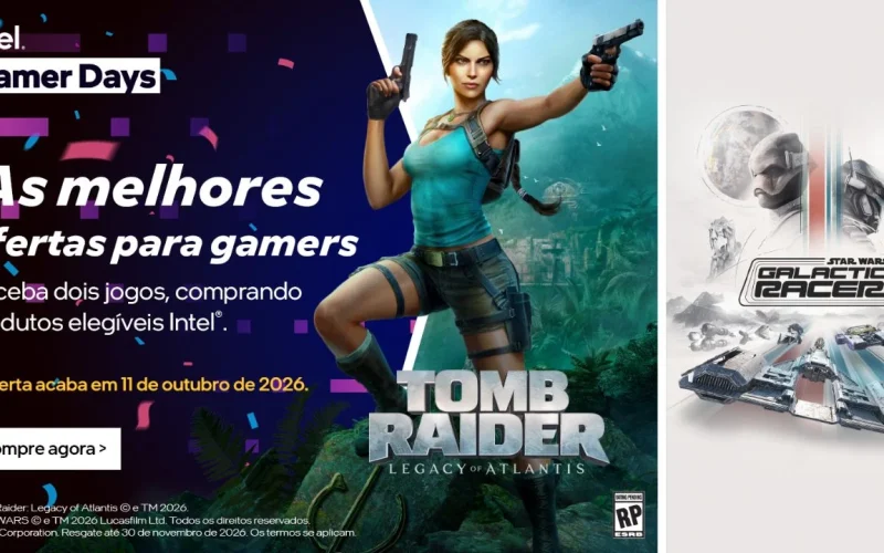 ASUS participa do Intel Gamer Days 2026 com notebooks que vêm com Tomb Raider e Star Wars de graça