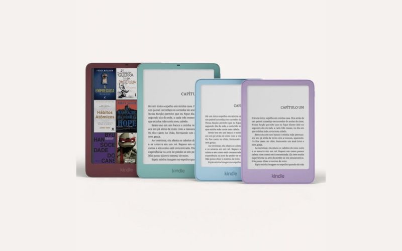 Amazon revela nova linha de Kindles no Brasil, incluindo modelo colorido Colorsoft e estrutura em alumínio