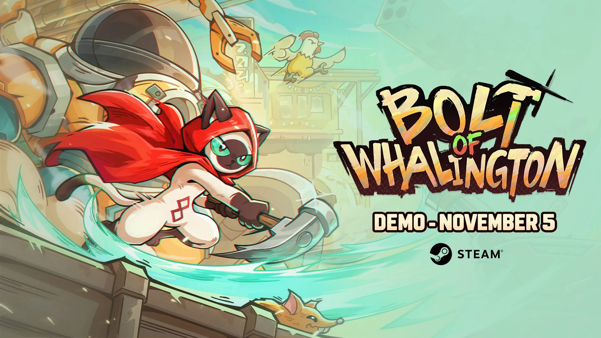 Demo gratuita de Bolt of Whalington será liberada em 5 de novembro com novas mecânicas e áreas exploráveis