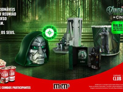 Cinemark lança coleção colecionável de Vingadores: Doutor Destino com balde 3D de LED e pin exclusivo da Iron Studios