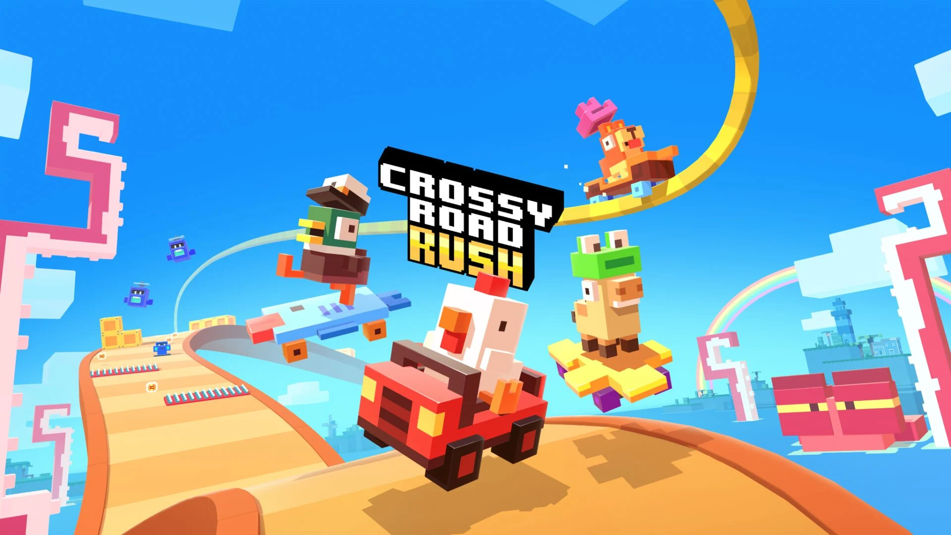 Crossy Road Rush: Novidades Sobre o Ação da Atari no Apple Arcade com Mais de 50 Fases e Multiplayer