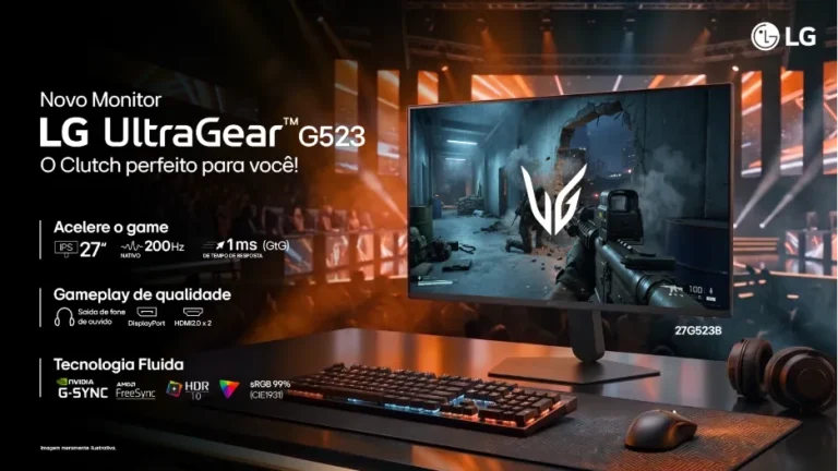 LG UltraGear lança monitores de 200Hz e anuncia modelo de 1000Hz para outubro de 2026