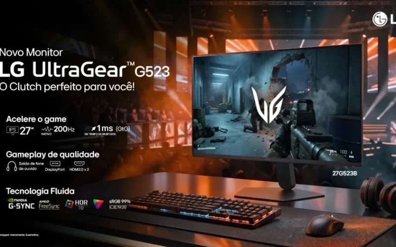 LG UltraGear lança monitores de 200Hz e anuncia modelo de 1000Hz para outubro de 2026