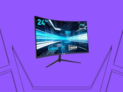 Monitor Gamer Curvo de 24″ Full HD com 180 Hz e 20% de desconto na Amazon