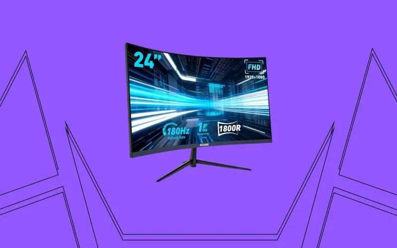 Monitor Gamer Curvo de 24″ Full HD com 180 Hz e 20% de desconto na Amazon