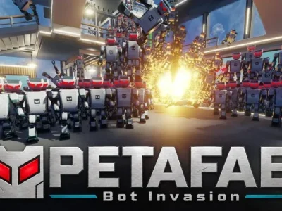 PETAFAB: Bot Invasion apresenta combates intensos contra robôs e cenários destrutíveis, com lançamento marcado para 6 de novembro
