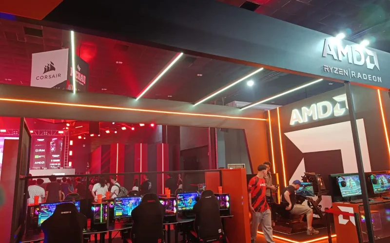 Stand da AMD na Pichau Arena 2026 traz novidades para gamers