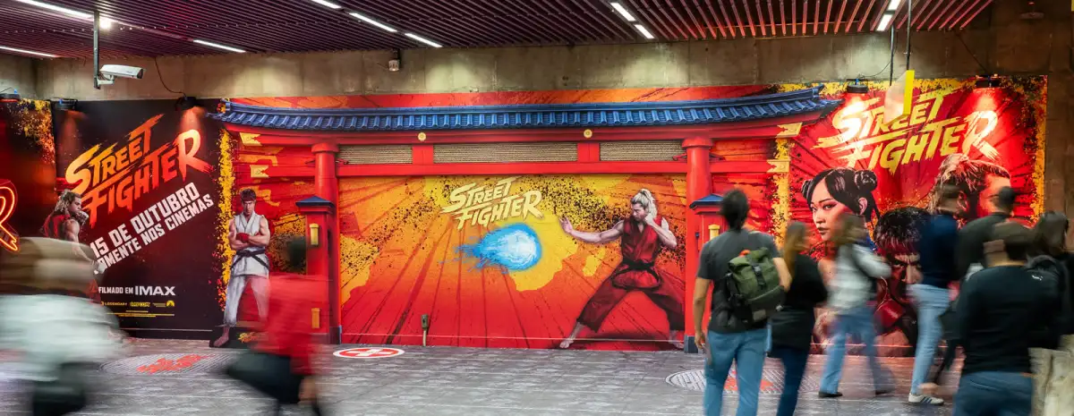 Street Fighter transforma estação de metrô de São Paulo em arena com arcade grátis