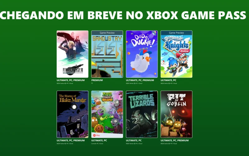 Jogos Imperdíveis Chegando ao Xbox Game Pass: Final Fantasy VII Remake Integrade e Mais
