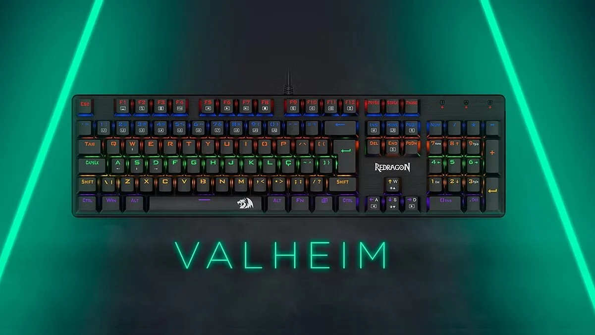 Teclado Mecânico Redragon Valheim K608-R com 19% de desconto e switches Brown confortáveis