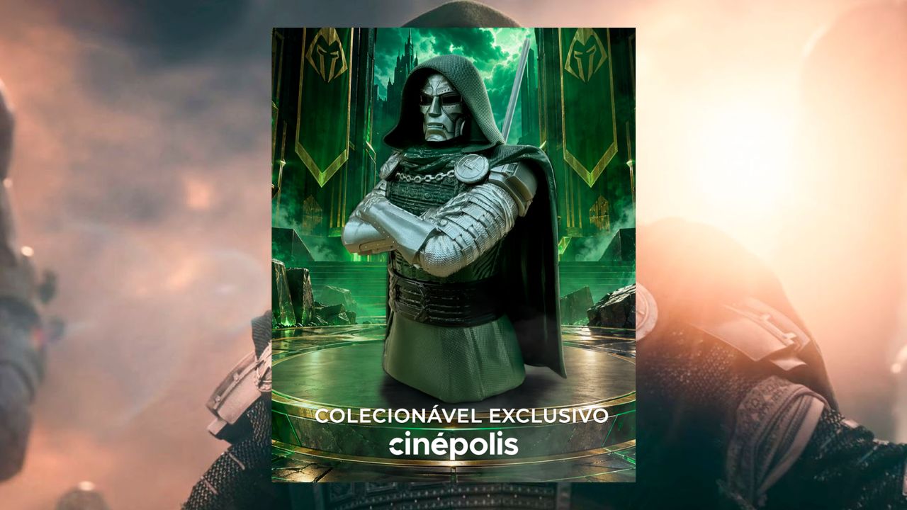 Cinépolis anuncia busto colecionável do Doutor Destino; pré-venda começa em breve para membros do Club Cinépolis