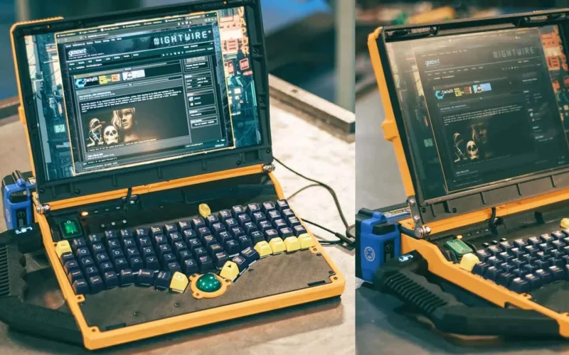 Notebook artesanal Slurptop com Ryzen 7 e 64 GB de RAM usa baterias de ferramentas elétricas