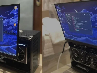 Entusiasta cria PC compacto com monitor de 16″ e placa Radeon RX 7900 XTX para LAN parties