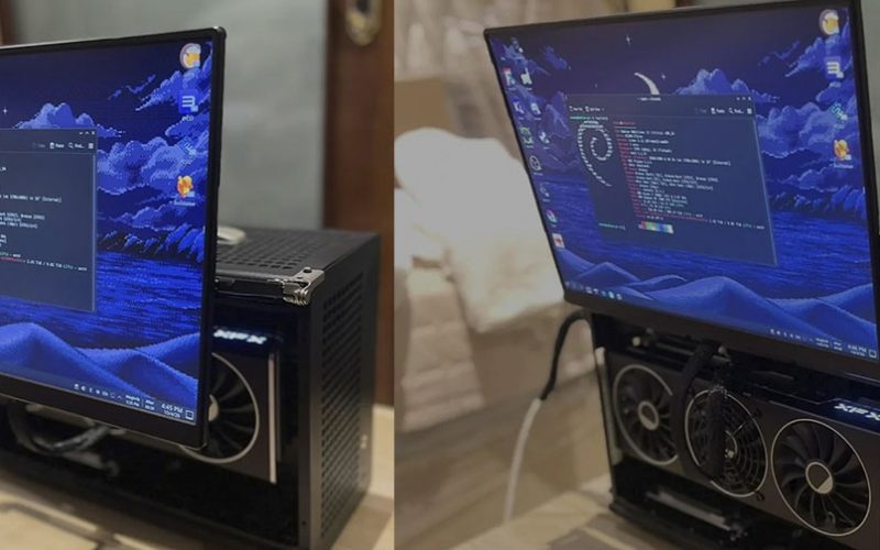 Entusiasta cria PC compacto com monitor de 16″ e placa Radeon RX 7900 XTX para LAN parties