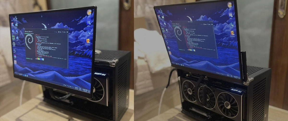 Entusiasta cria PC compacto com monitor de 16" e placa Radeon RX 7900 XTX para LAN parties
