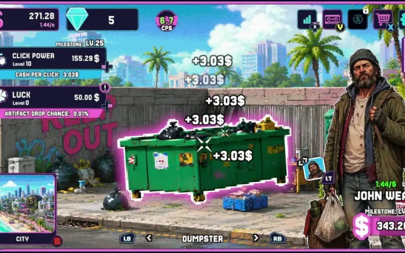 QUTAS67: Qubic Ultimate Tap Adventure Simulator 2067