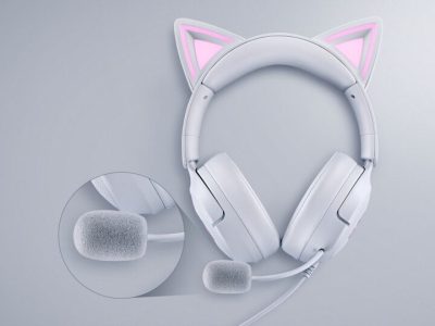Razer lança headset Kraken Kitty V3 cabeado com iluminação RGB interativa para streamers
