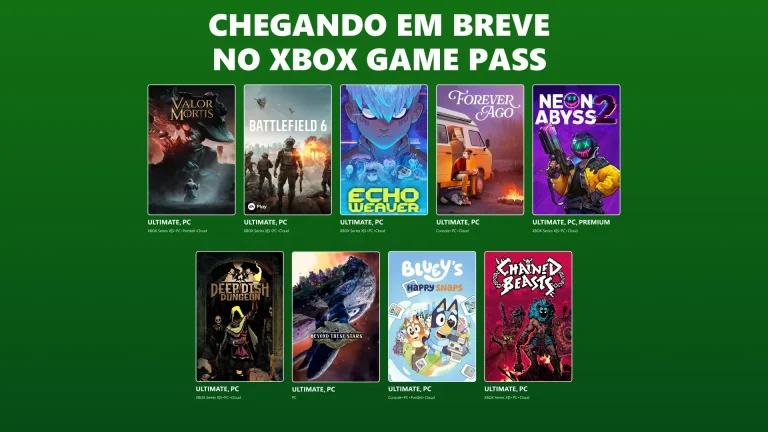 Xbox Game Pass: Novos Lançamentos em Outubro Incluem Battlefield 6 e Títulos Brasileiros